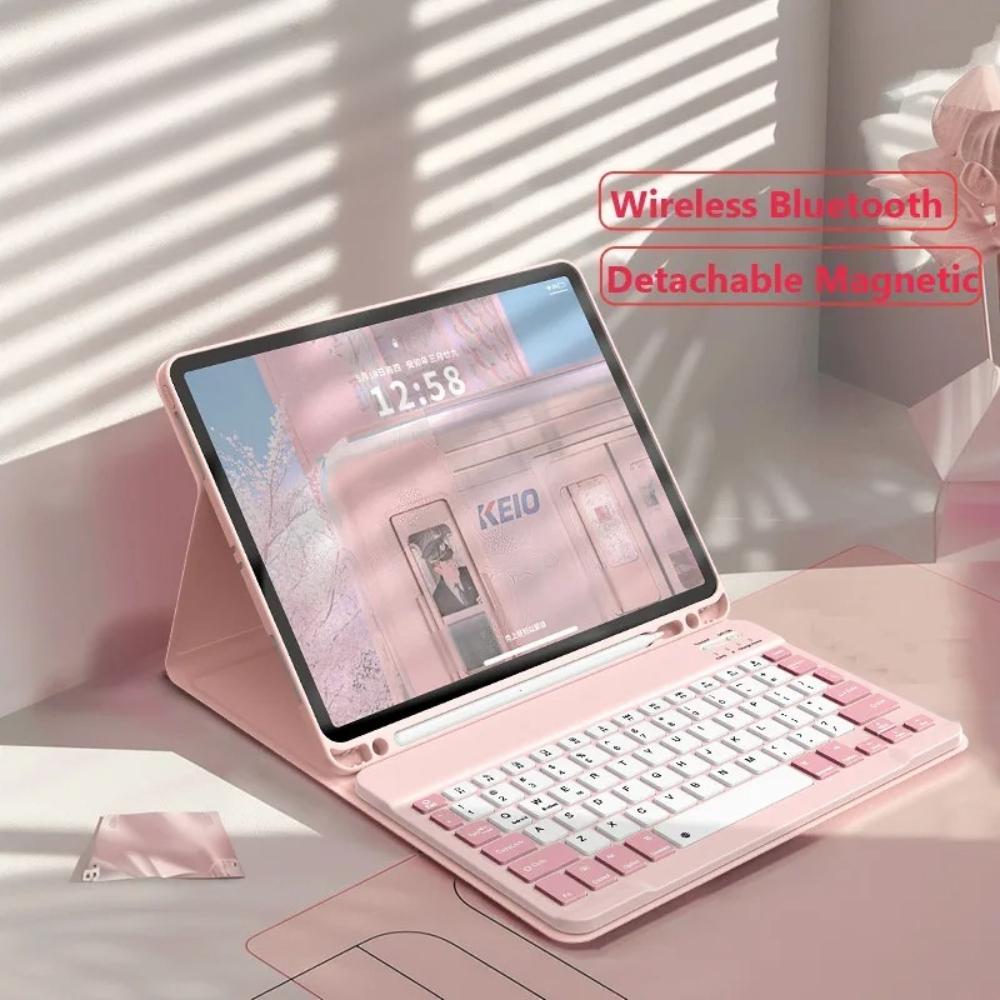 Case with Keyboard for Samsung Galaxy Tab S6 T860 T865 S7 S8 S9 A8 A9 S10 FE X520 S6 Lite P610 Detachable Magnetic Keyboard Case