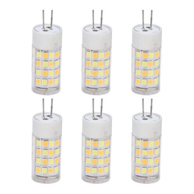 6PCS G4 Light Bulb 3 Light Color 220V Small Ceiling Lamp Bulb Wall Lamp Bulb for Home Office