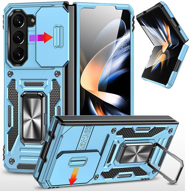 Armor Shockproof Case For Samsung Galaxy Z Fold 7 Cover With Ring Magnetic Holder Coque Fundas Samsung Z Fold 6 Case Fold6 5G