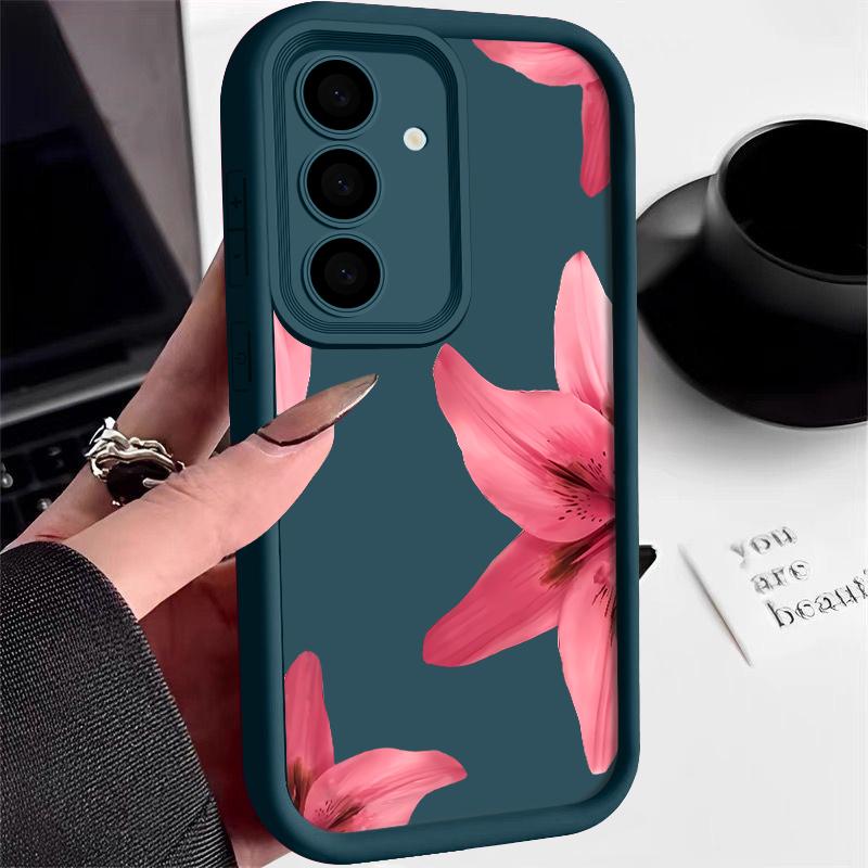 

Чохол з квітковим принтом проти падінь для Samsung S25 Ultra S24 FE S23 S22 A56 A36 A16 A15 A55 A35 TPU М який Матовий Ударостійкий Чохол для Телефону Samsung Galaxy S23 FE