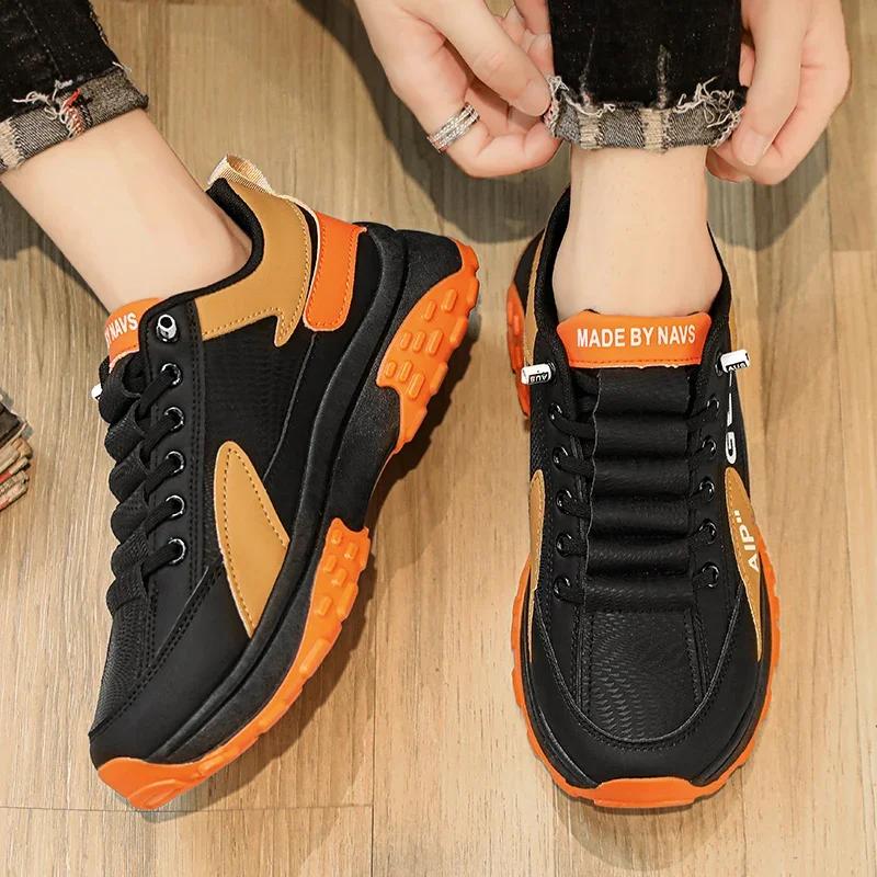 Mode Vier Jahreszeiten Herren Freizeitsneaker Weich und Bequem Low Tops Knöchel Herrenschuhe Abriebfest Mode Rutschfest Sportschuhe