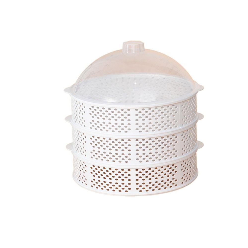 Plastic Dish Cover Stackable Food Protection Box Household Multilayer Vegetable Cover  Leftover