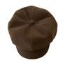 Suede Women's Trendy Korean-Style Octagonal Beret: Versatile, Retro, Warm with Short Brim for a Small-Faced Look.