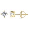 Gold-plated Moissanite Earrings 5.0 X 5.0mm 0.5ct 925 Silver