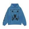 Mens Oversized Hooded Sweatshirt With Washed Distressed Look Cotton Heavyweight Long Sleeve Streetwear Cleanfit Style