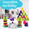 Stacking Toys Folding Cup Stracking Game Set Hand-speed Competitive Competition Interaction Educational Play Toys Speed Training