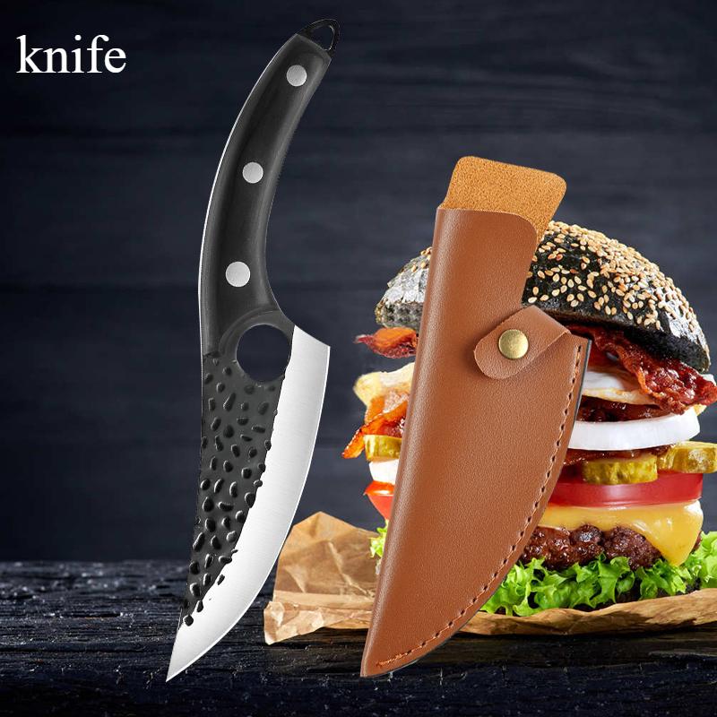 Sharp Stainless Steel Thickened Household Boning Knife Reinforced Newding Butcher Knife Cutting Knife Kitchen Cleaver