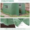 Large Polytunnel Walk In Greenhouse, Plant Gardening Tunnel Green House with Metal Hinged Door, Galvanised Steel Frame & Mesh Windows, Green (3 x 2 m)