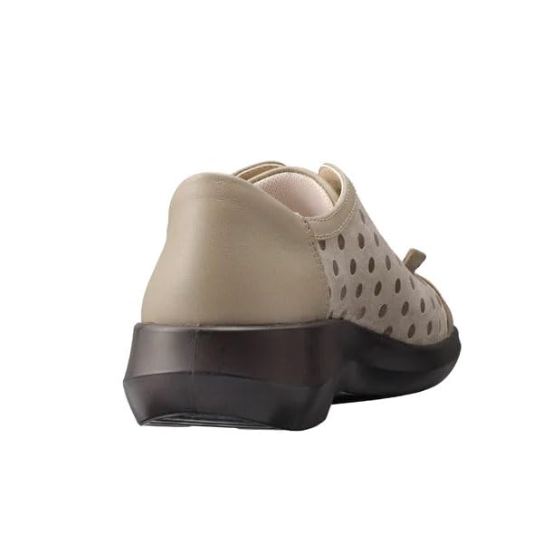 Sneakers Walking Shoes Genuine Leather Rubber Strap 3E ASC 5680 Light cm [Achilles Sorbo] Women's Gray/Oak 24.0