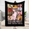 Taylor Swift: The Eras Tour Flannel Blanket-Soft and Suitable for Sofas,Beds,Offices,Travel,All Seasons,Great Gift for Holidays and Birthdays.