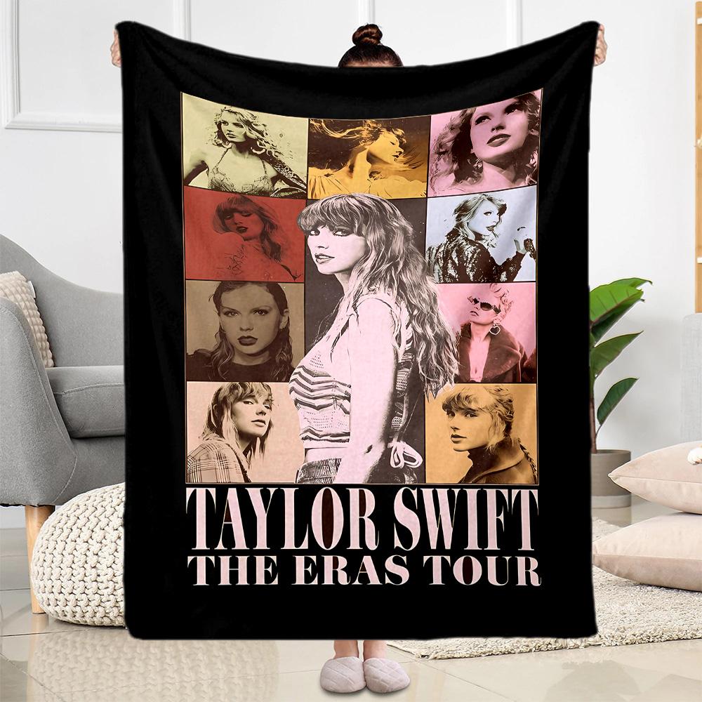 Taylor Swift: The Eras Tour Flannel Blanket-Soft and Suitable for Sofas,Beds,Offices,Travel,All Seasons,Great Gift for Holidays and Birthdays.