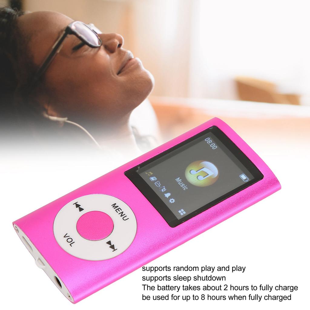 Player Support Memory Card Ultra Thin LCD MP3 Player with Bluetooth for Students Running Walking