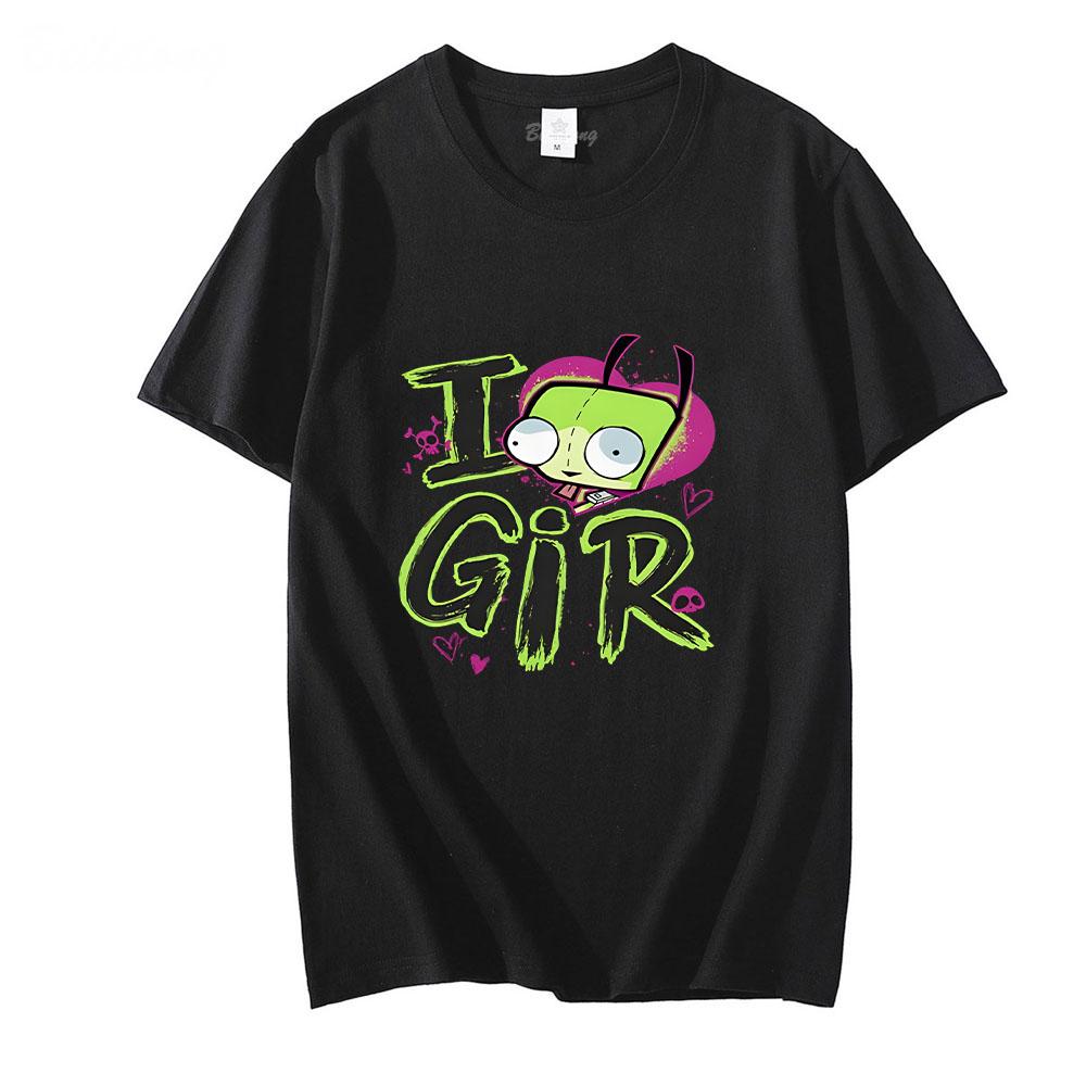 

Invader Zim Tshirt Kawaii Short Sleeve Cartoon Teeshirt Cotton Round Neck Tshirt for Boysgirls Camisetas Comfortable Tees Top S