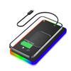 20W Fast Wireless Phone Charger Car Charging Pad with Non-Slip Base 8 Ambient Lights Universal Phone Cordless Charging Mat