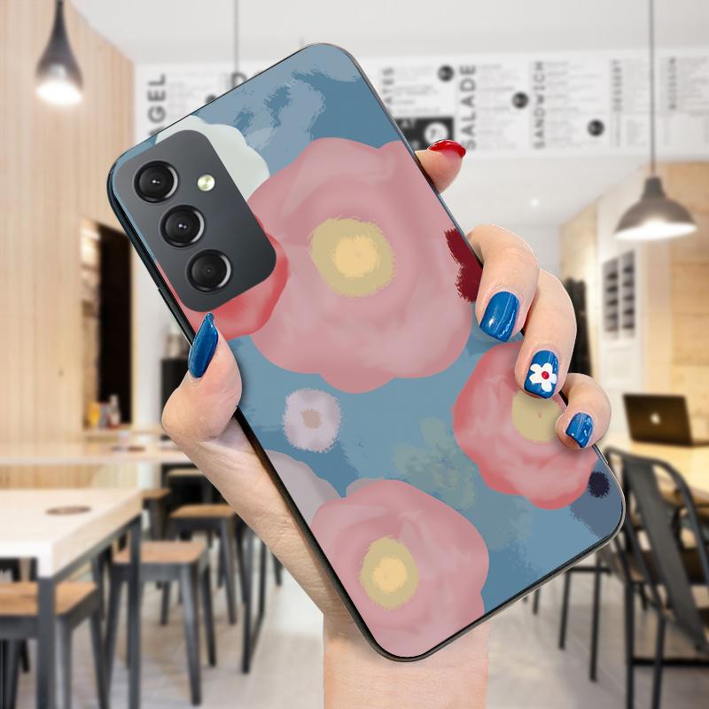 Stylish Elegant Flower Pattern Phone Case for iPhone 11 13 Samsung Galaxy A51 A12 Xiaomi POCO Redmi 10 10C Soft TPU Back Cover Casing