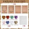 Creative Cards with Heart Shape Crystal Stones Sweet Delicate Exquisite Craftasmanship Gift Cards for Present Blessing Cards