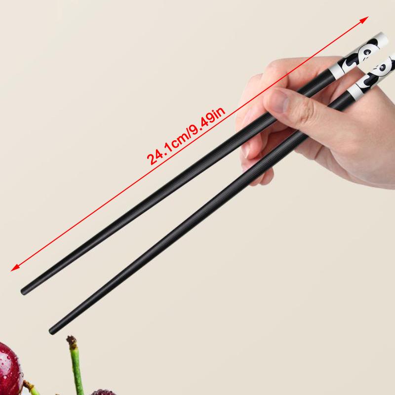 Cartoon Panda Chopstick Set Reusable Children Training NonSlip Sticks for Sushi Noodles Home Dinner Kitchen
