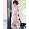 Pasite Summer New Chinese Style Short Sleeve Qipao Dress