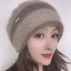 Knitted Winter Beanie Hat For Women Soft Warm Thick Acrylic Fashionable Casual Headwear