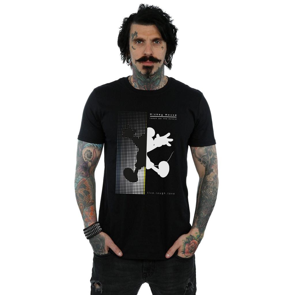 Disney Mens Mickey Mouse Reach For The Future T-Shirt