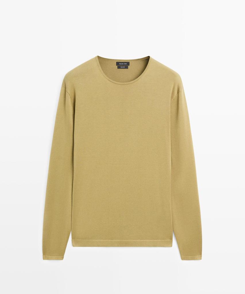 Masimodutti Cotton Round Neck Knit Sweater