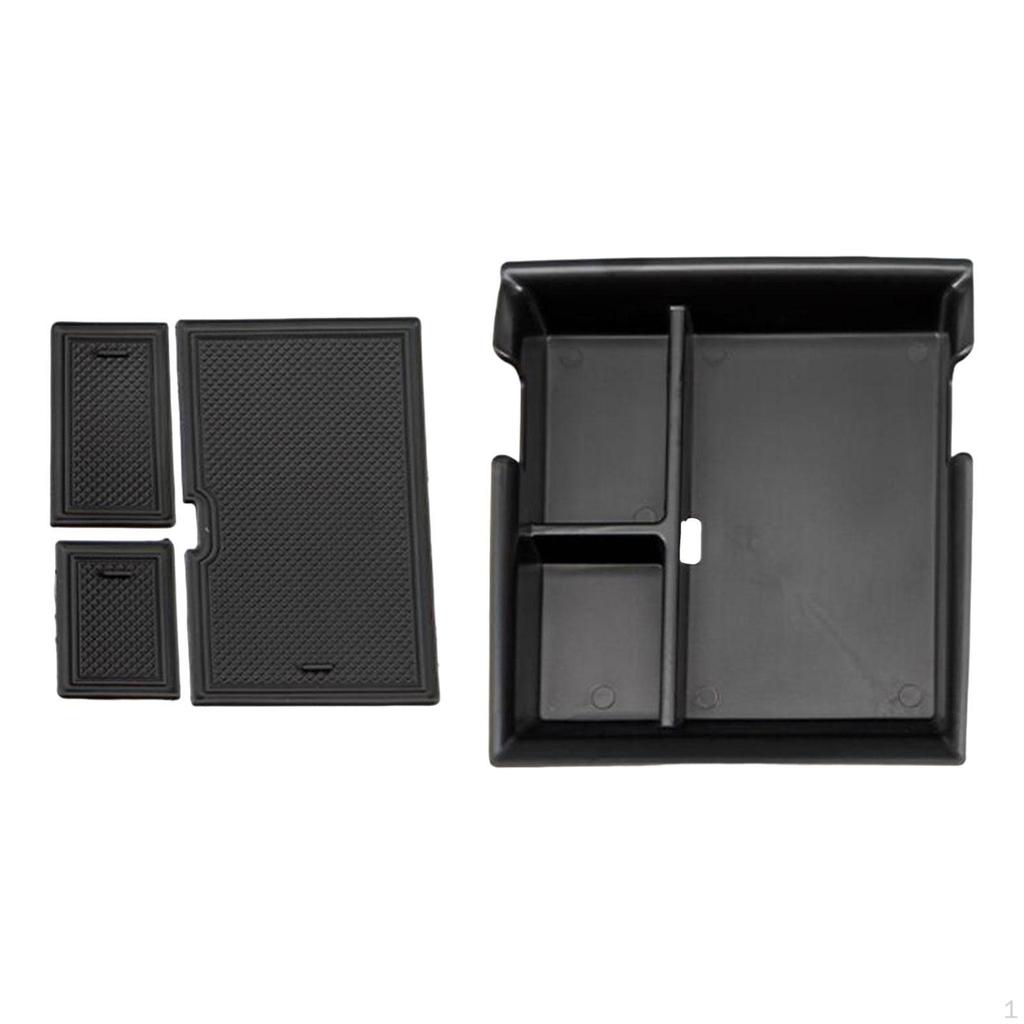 Auto Center Console Armrest Storage Box 3 Slots Replacement Organizer Professional Keep Organized
