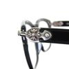 Tolle CHROME HEARTS Brille GUT GEFÄDELT schwarzer Kunststoff Herren Gebraucht
