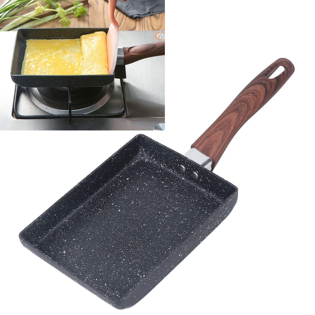 Breakfast Flat Pan Rectangle Non Stick Japanese Omelette Frying Pan for Home Kitchen Egg