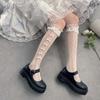 Sexy Elastic Hollow Japanese Princess Mid Tube Socks Ladies Hosiery Lolita Mesh Stockings