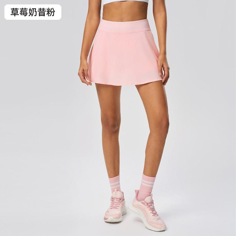 Summer fake two-piece sports short skirt women cover hips and show thinness with lining tennis skirt ice-feeling quick-drying yoga skirt D