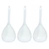 3pcs Strainer Scoop Drain Shovel Colander Slotted Pasta Spoon Plastic Skimmer Spoon with Handle Food for Kitchen Cooking