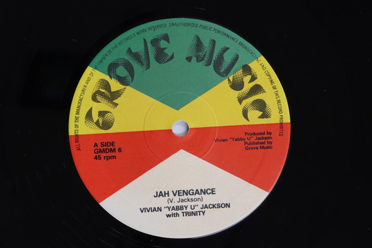 

12inch Record VIVIAN YABBY U JACKSON TRINITY Jah Vengance Free Africa GMDM6 GROVE MUSIC UK Reggae Ska Dub Used