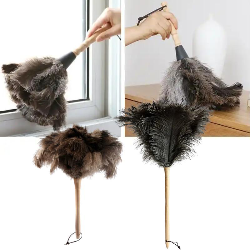 Household Feather Ostrich Duster With Handle For Efficient Dust Tool Removal