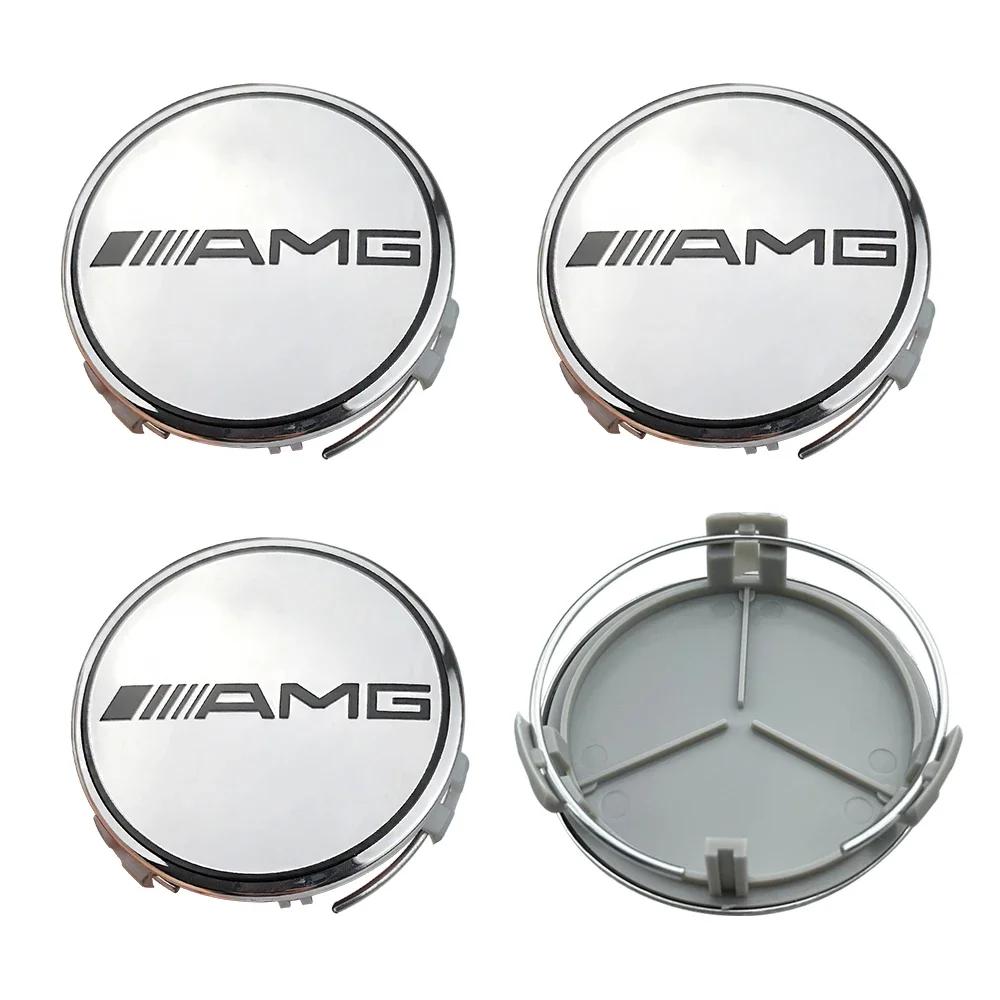 Mercedes Benz wheel center cap 4pcs 75mm Hubcap for Mercedes AMG Apple Tree B w204 w211 w205 W212 w203 w213 w124 car accessories