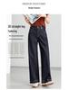 Petite High-Waisted Wide-Leg Crop Jeans for Women - Blue Denim, New Spring/Autumn Style
