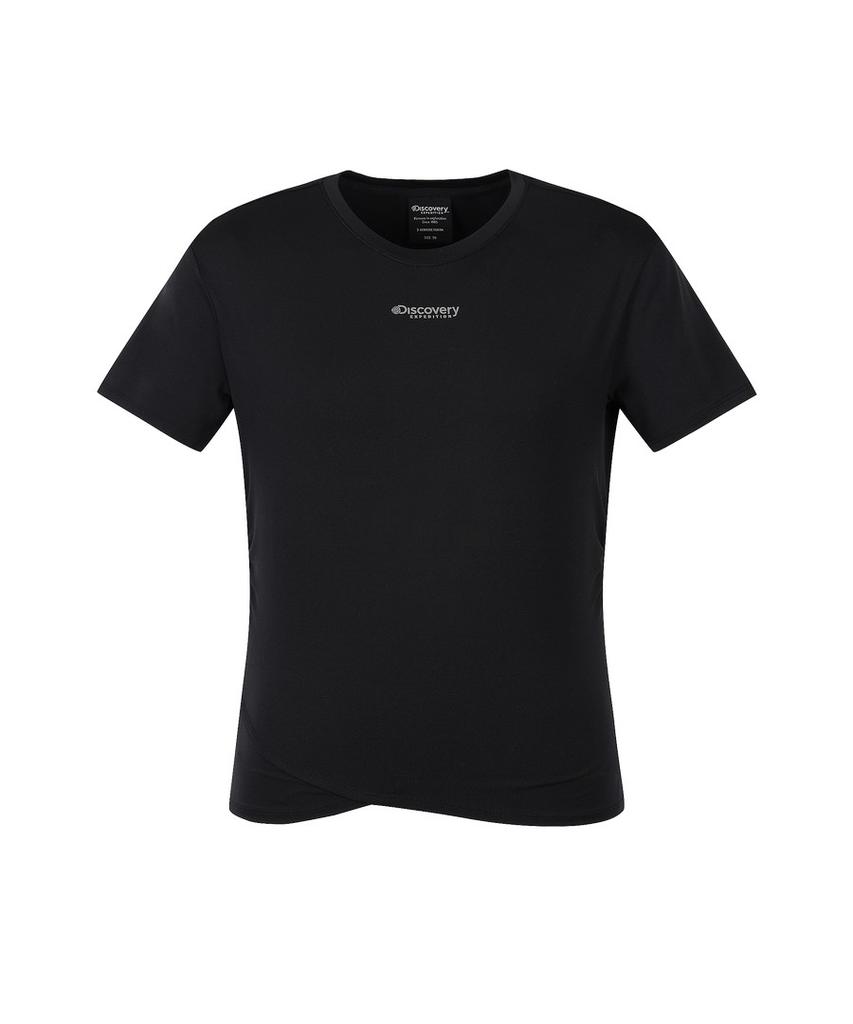 DISCOVERY EXPEDITION Women'S Shirred Short Sleeve T-Shirt (Black)