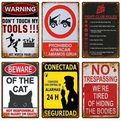 Vintage Room Decoration Home Decor Items Tin Signs Aesthetic Men Bedroom Metal Signs Retro Metal Plate Posters Wall Art Mural