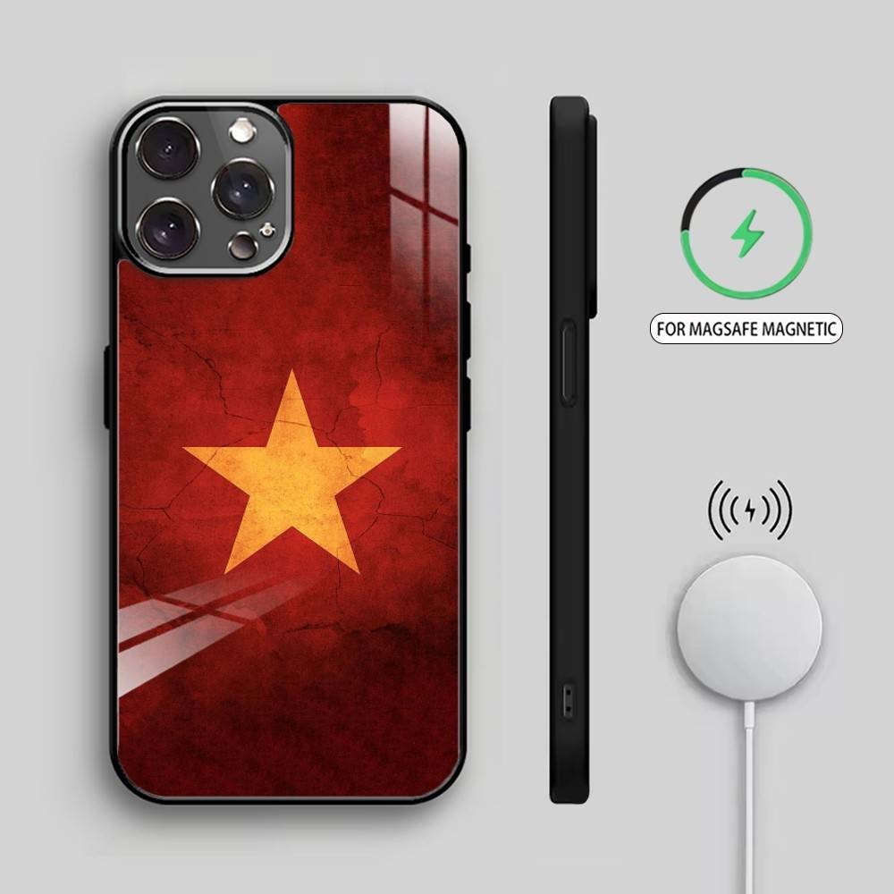 V-Vietnam Handyhülle Für iPhone17,16,15,14,13,12,11 Plus,Pro Max Magnetisch Für Magsafe Kabelloses Laden