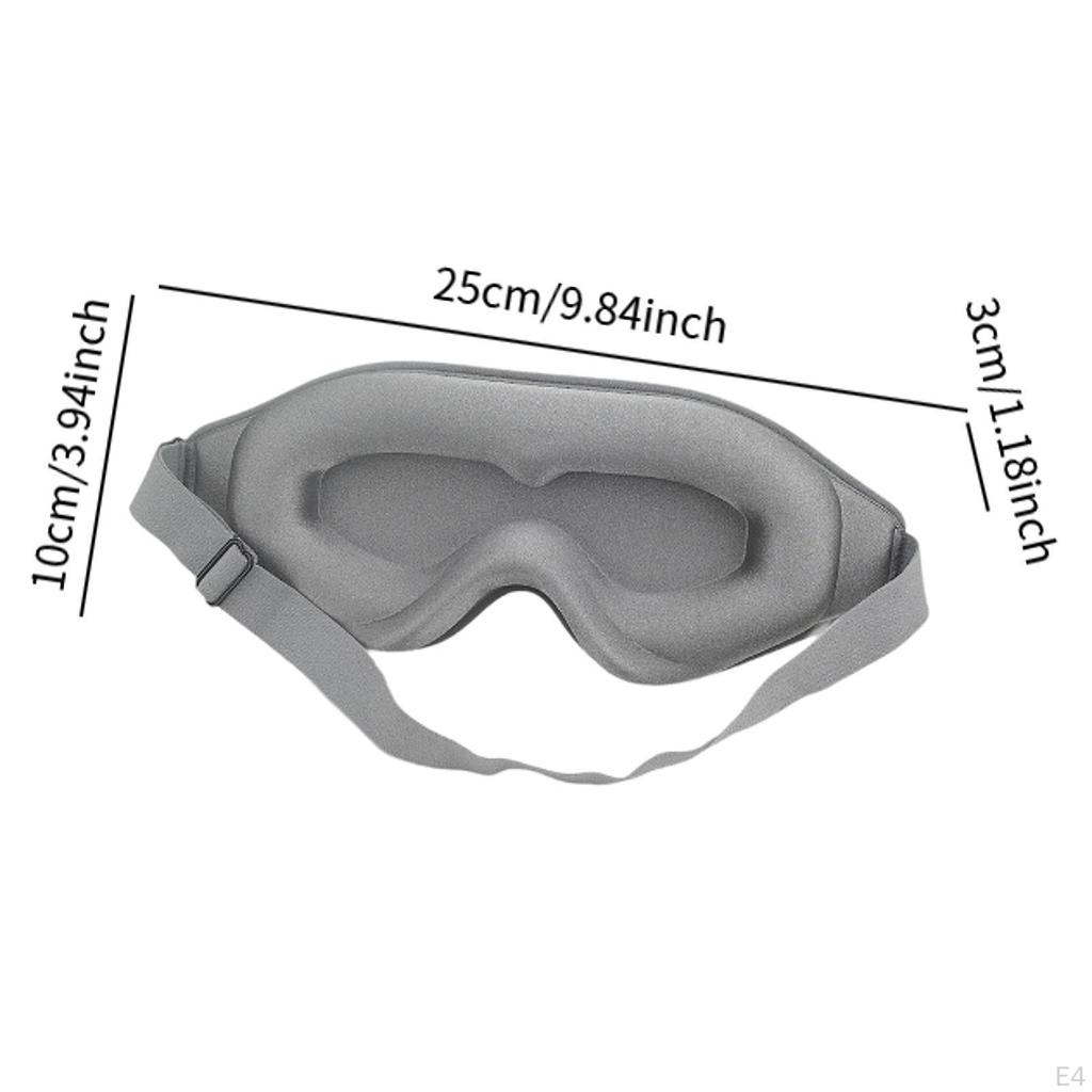 Sleep Mask 3D Contoured Cup Sleeping with Adjustable Strap Soft Breathable Eye for