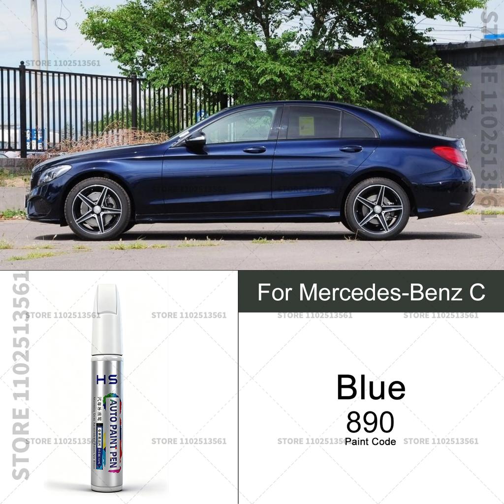 Car Paint Repair Pen Touch Up Scratch Remover DIY Auto Accessories For Mercedes-Benz C-Class Blue 896 970 White 702 Silver 859