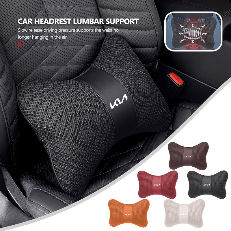 AANU1 Car Seat Neck Headrest Lumbar Pillow Support Memory Foam Cushion For KIA Rio K5 K2 Sportage Ceed Sorento Picanto Stinger Soul