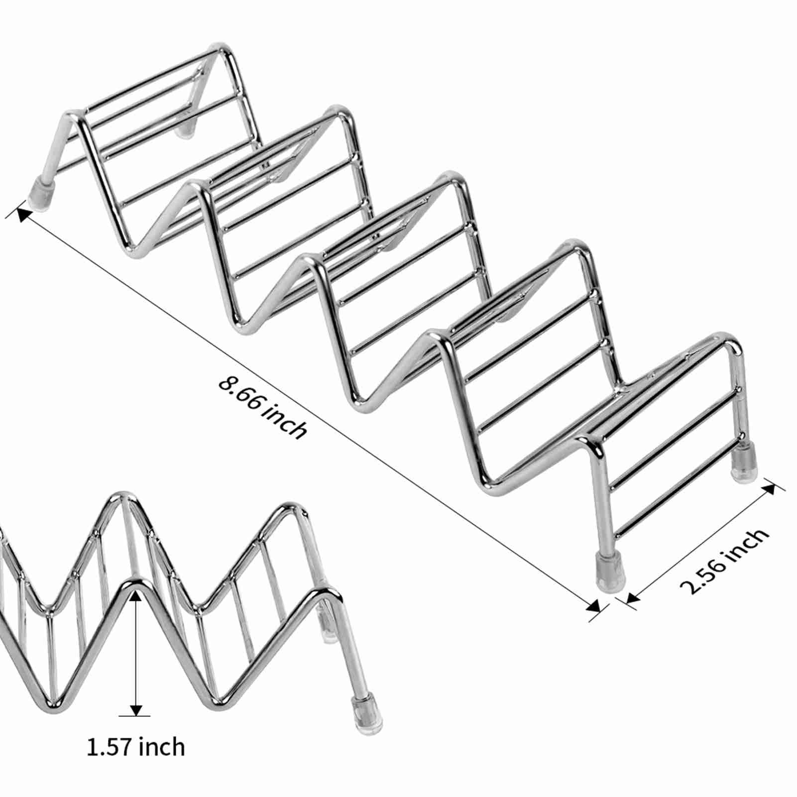 

2 шт. держатели для тако из нержавеющей стали, стойка для тако для твердых или мягких тако