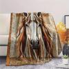 1PC Quilt Art Print Flannel Blanket, High quality Comfortable for All Seasons, Home Decor, Warmth and Comfort, Perfect for Christmas Gifts