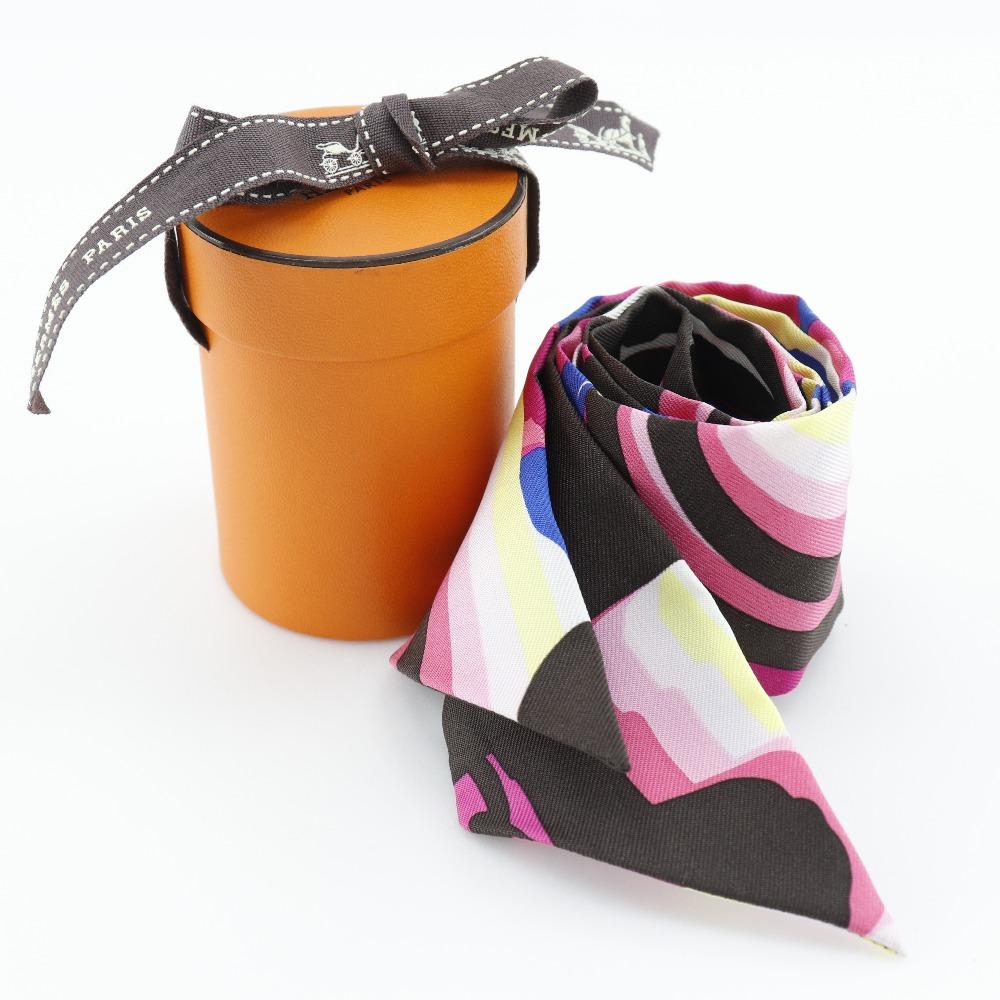 HERMES Twilly bucket scarf Brides de Gala Shadow Brides de Gala Shadow pink silk Women Used