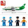 Aviación Flete Aéreo Transporte Avión de Carga Ambulancia Avión Bloques de Construcción Creativos Helicóptero Aeronave Juguetes de Sopa Juguetes para Niños