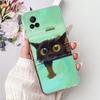 For Vivo V21e V2061 / V21 4G 5G V2050 V2066 Phone Case VivoV21e V 21 4G Elegant Floral Cat Printing Soft Silicone TPU Cases