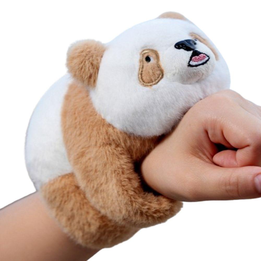Cute Doll Panda Plush Wrist Band Simulation Plush Doll Slap Bracelet Home Decor