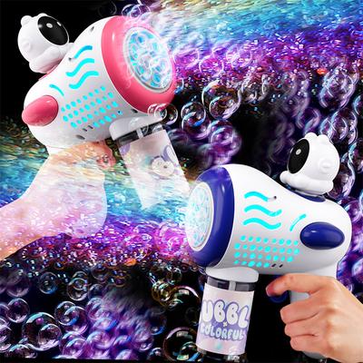 Fully Automatic Children Bubble Machine Watertight Handheld Bubble Gun Space Astronaut Blowing Bubble Machine Toy