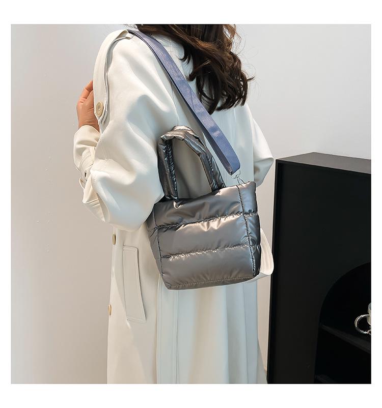 Dames Gewatteerde Katoenen Crossbody Tote Tas