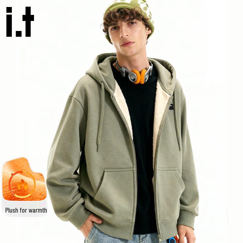 Fingercroxx Herren Fleece Kapuzen Cardigan Jacke